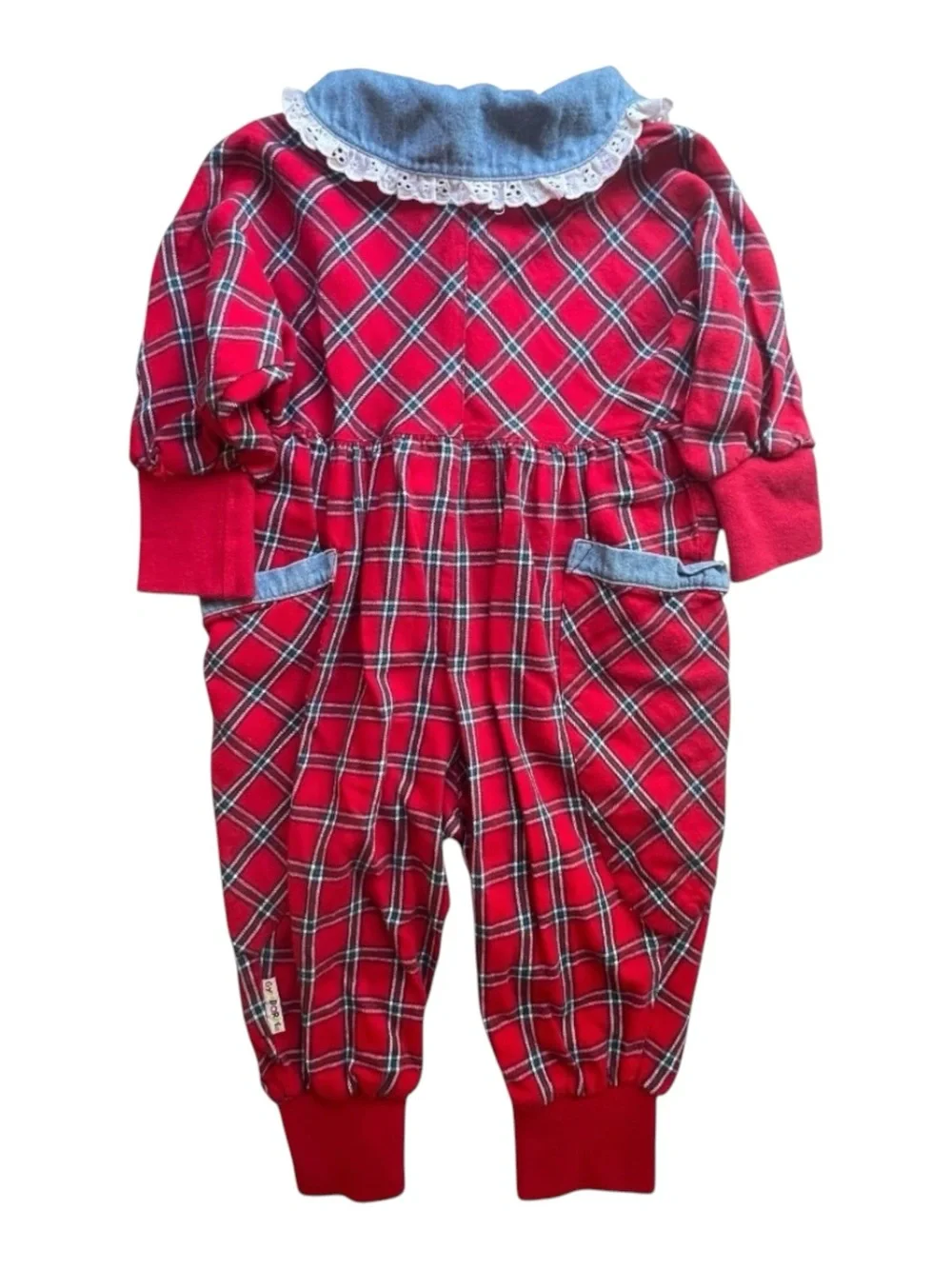 Vintage 90s Gymboree Plaid Baby Romper
